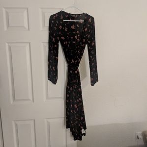 Billabong Floral Wrap Dress Size Medium
